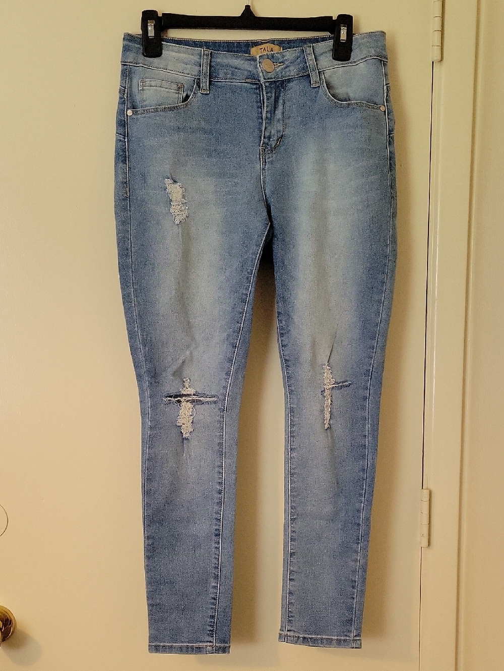 TALA Light Blue Skinny Ripped Jeans